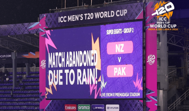 Pakistan vs New Zealand — ICC Men’s T20 World Cup 2026: Weather Forces Abandonment, Both Teams Share Points