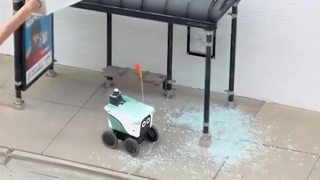 Chicago’s Delivery Robot Pilot Program Faces Backlash After Back-to-Back Bus Shelter Crashes