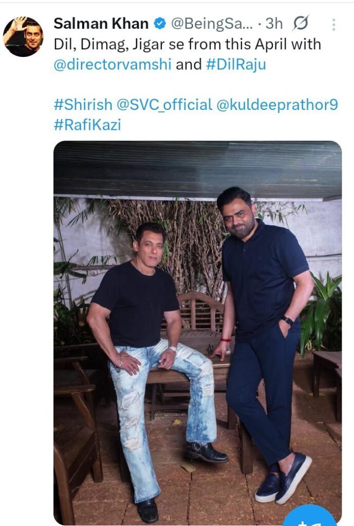 Salman Khan’s Next Film With Dil Raju and Vamshi Paidipally in the Works (Big Bollywood–South Collaboration)