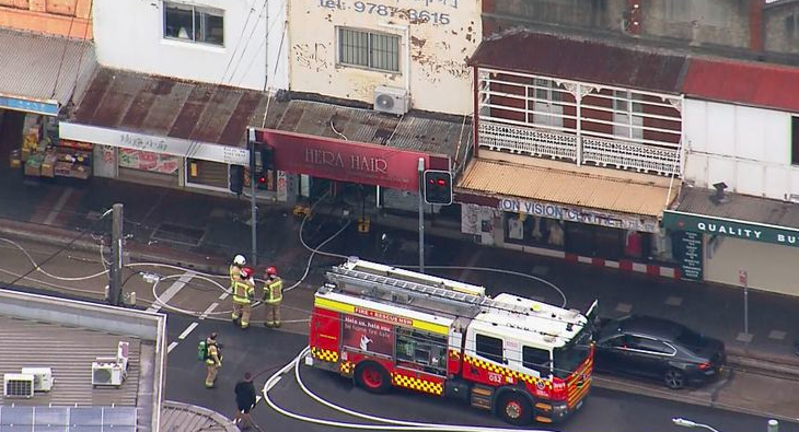 Sydney Car Crash Hair Salon Fire
